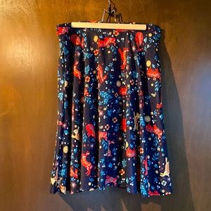 ModCloth Rabbit Pattern Navy Skirt NWOT